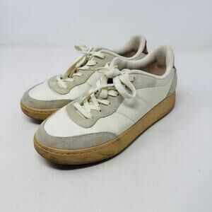 Woden White Suede Leather Sneakers Casual Comfort Lace Up‎ Shoes Women’s 7.5